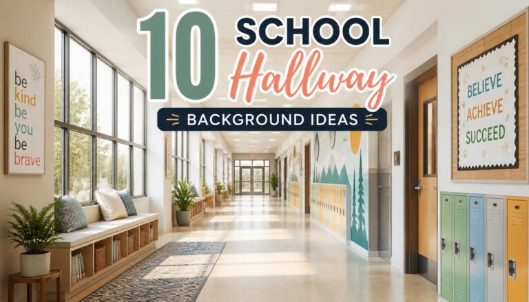 10 School Hallway Background Ideas