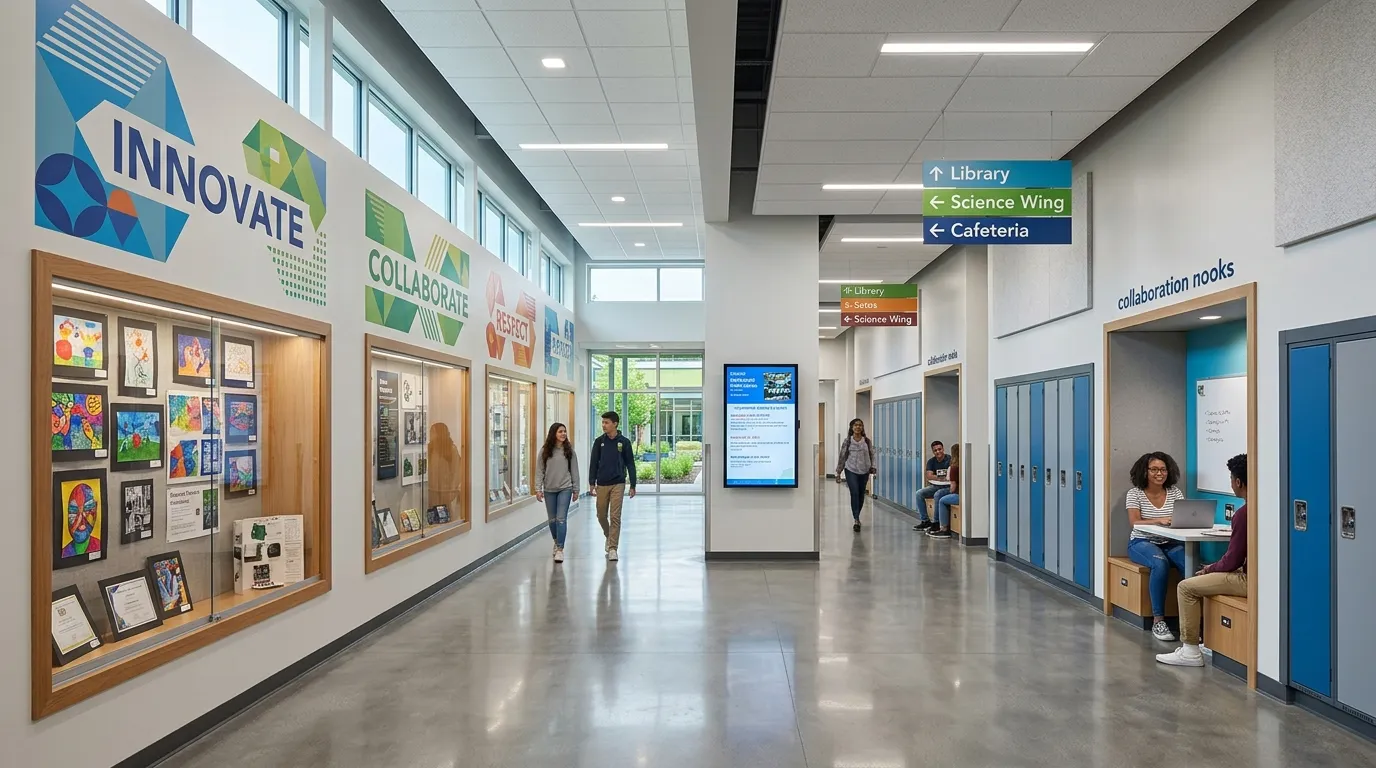 School Hallway Side View Ideas