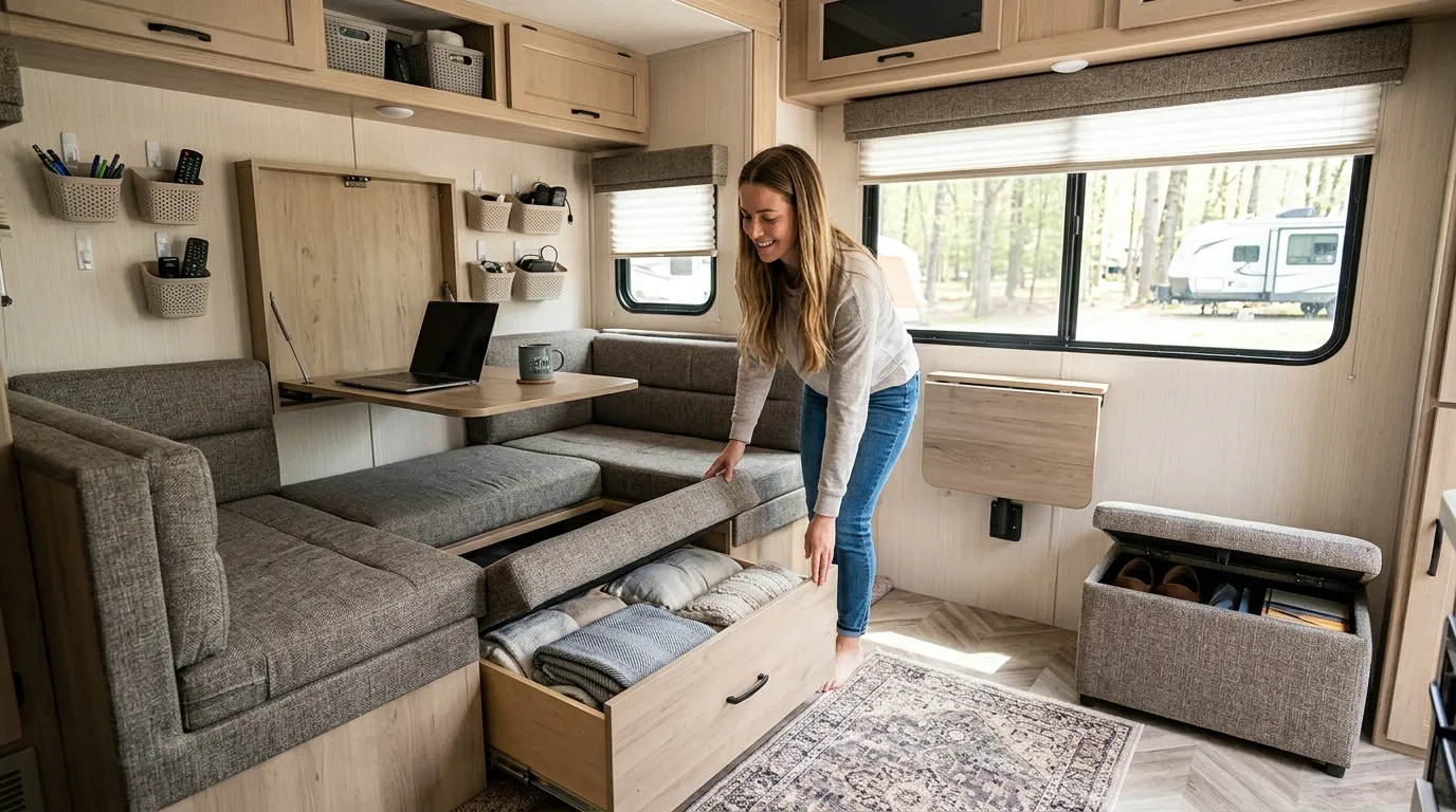 RV Living Room Hacks for Tiny Spaces