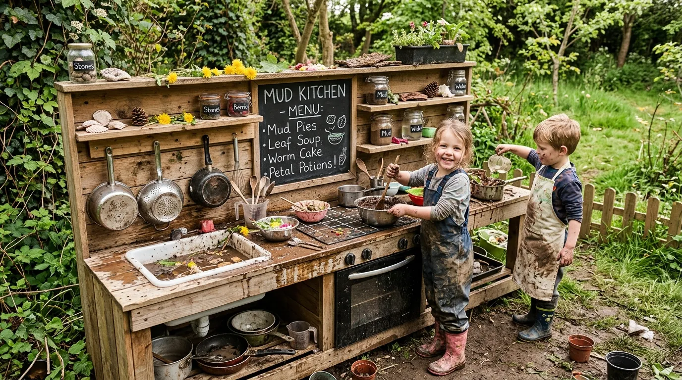 Mud Kitchen Ideas for Messy Play