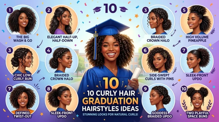 10 Curly Hair Graduation Hairstyles Ideas