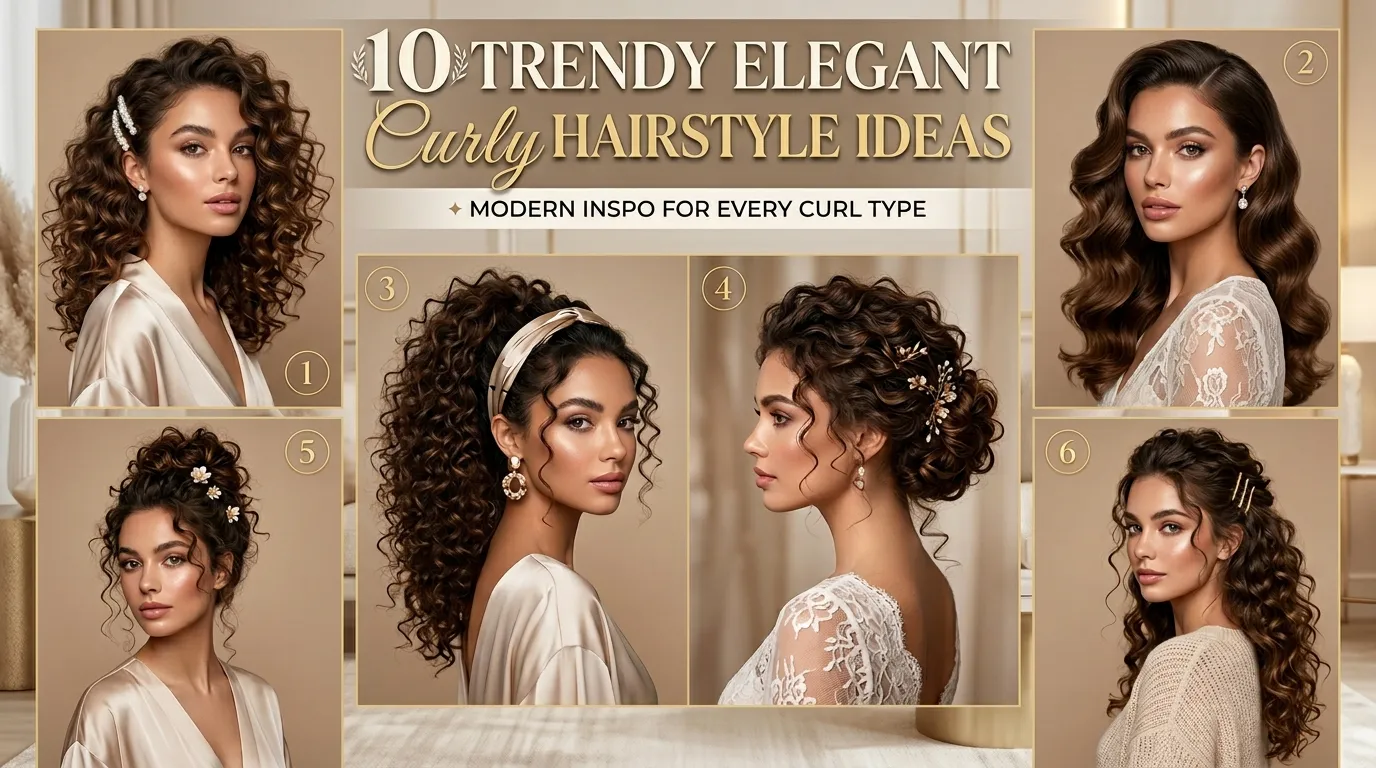 10 Trendy Elegant Curly Hairstyle Ideas