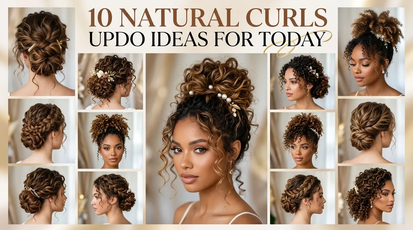 10 Natural Curls Updo Ideas For Today