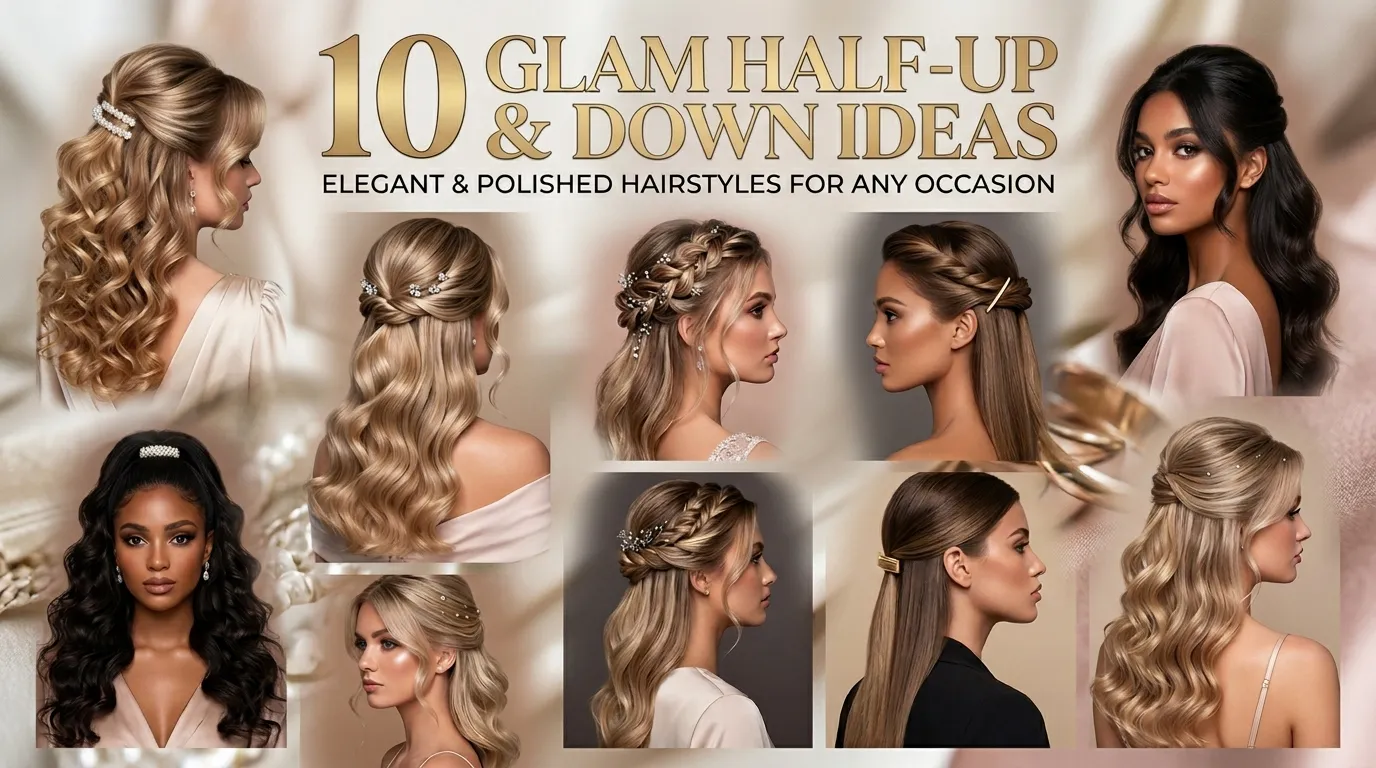10 Glam Half Up Half Down Ideas