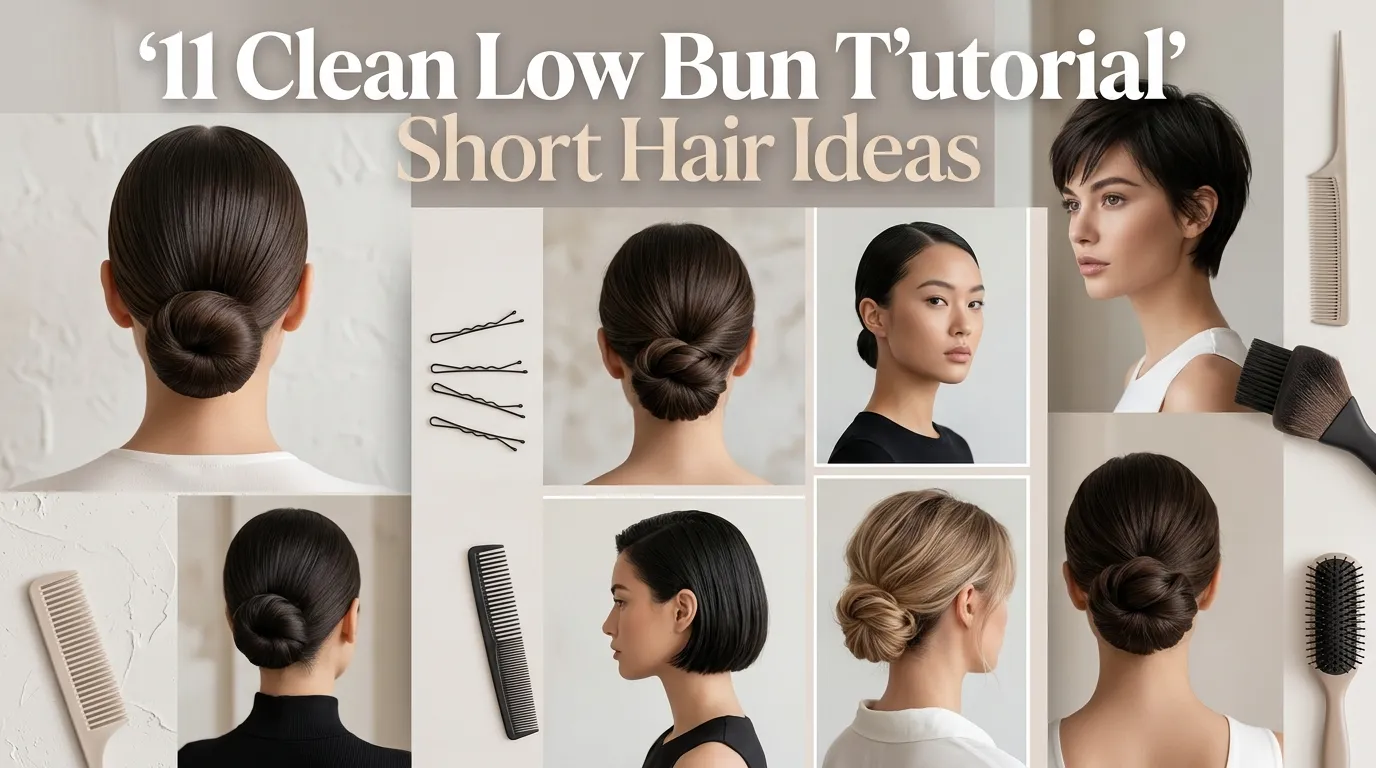 11 Clean Low Bun Tutorial Short Hair Ideas