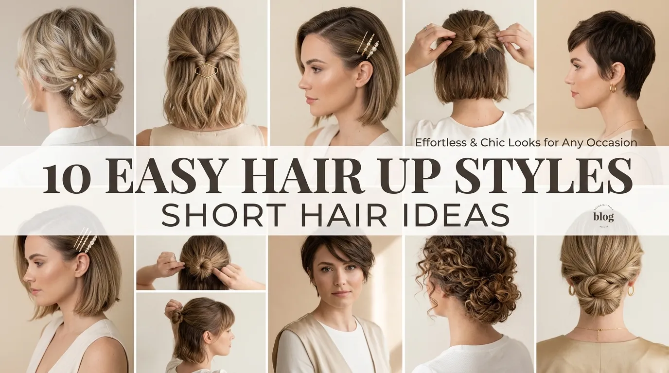 10 Easy Hair Up Styles Short Hair Ideas