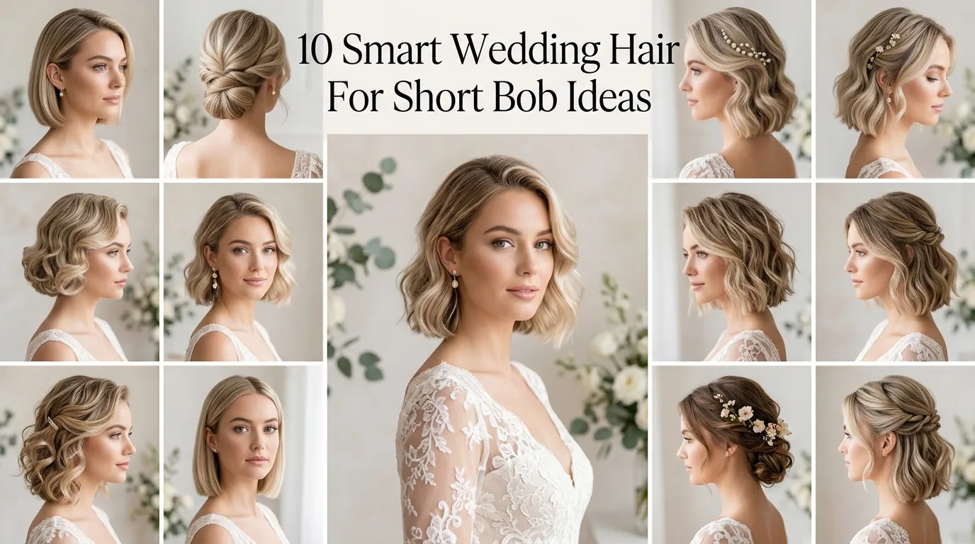 10 Smart Wedding Hair For Short Bob Ideas