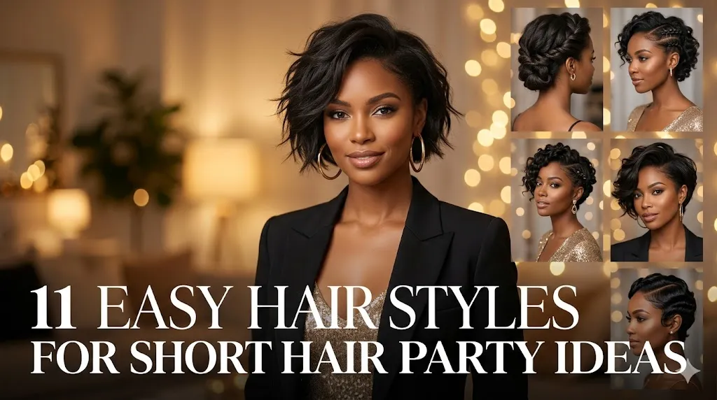 11 Easy Hair Style For Short Hair Party Ideas