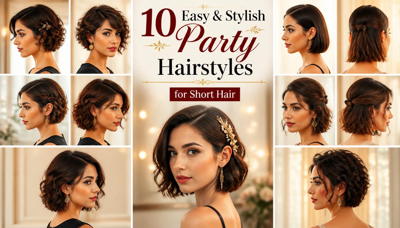 10 Simple Hair Style For Party Short Hair Ideas