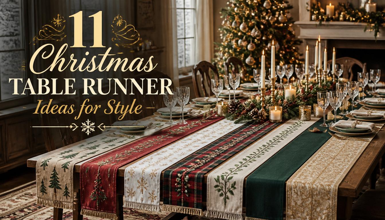 11 Christmas Table Runner Ideas for Style