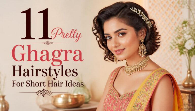 11 Pretty Ghagra Hairstyles For Short Hair Ideas