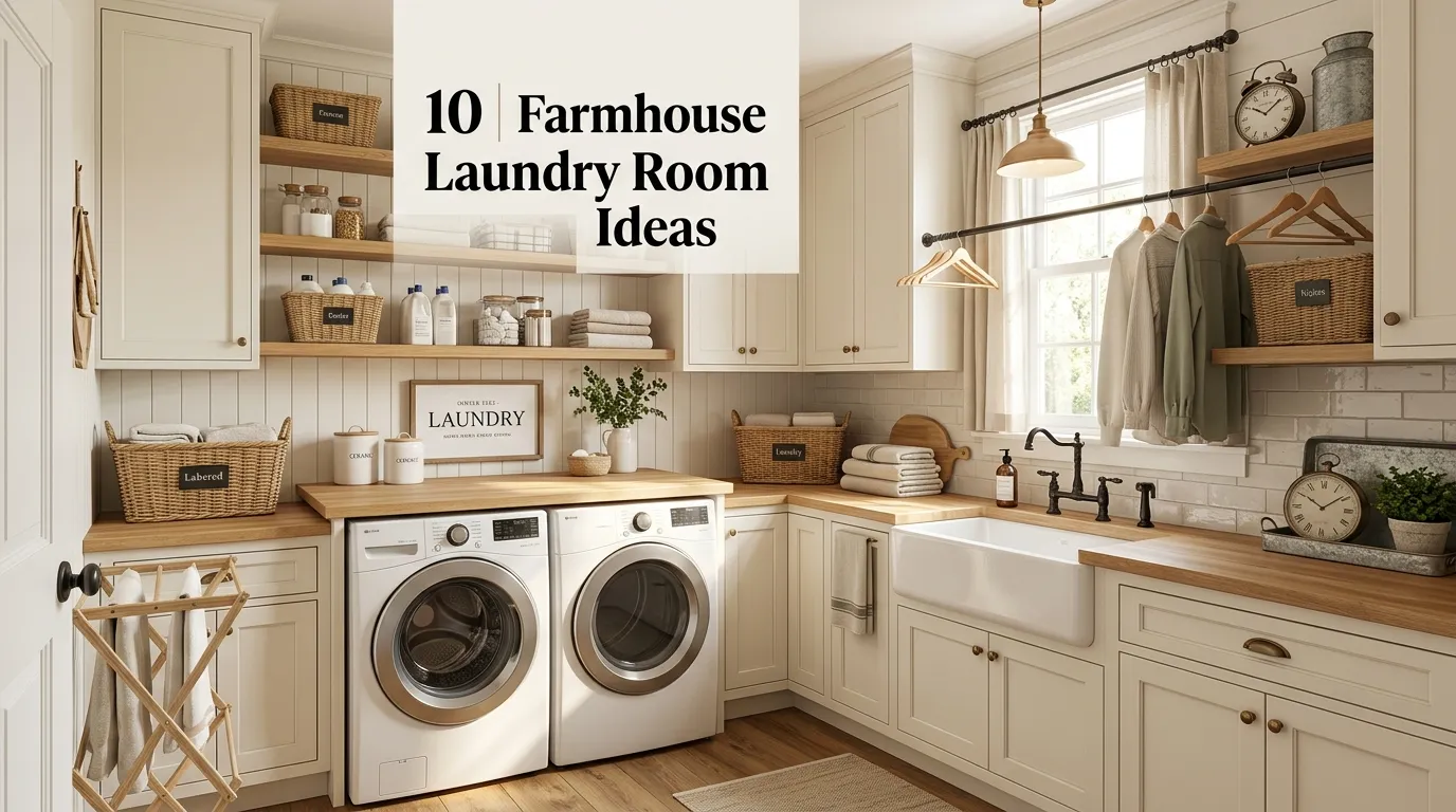 10 Farmhouse Laundry Room Ideas
