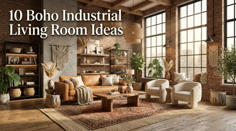 10 Boho Industrial Living Room Ideas