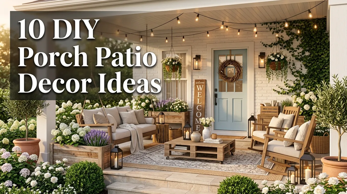 10 DIY Porch Patio Decor Ideas