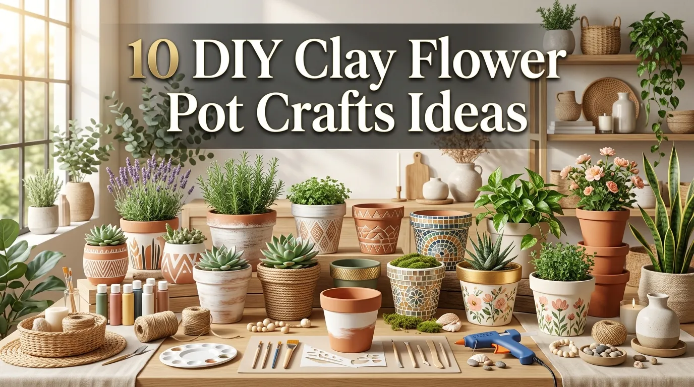 10 DIY Clay Flower Pot Crafts Ideas