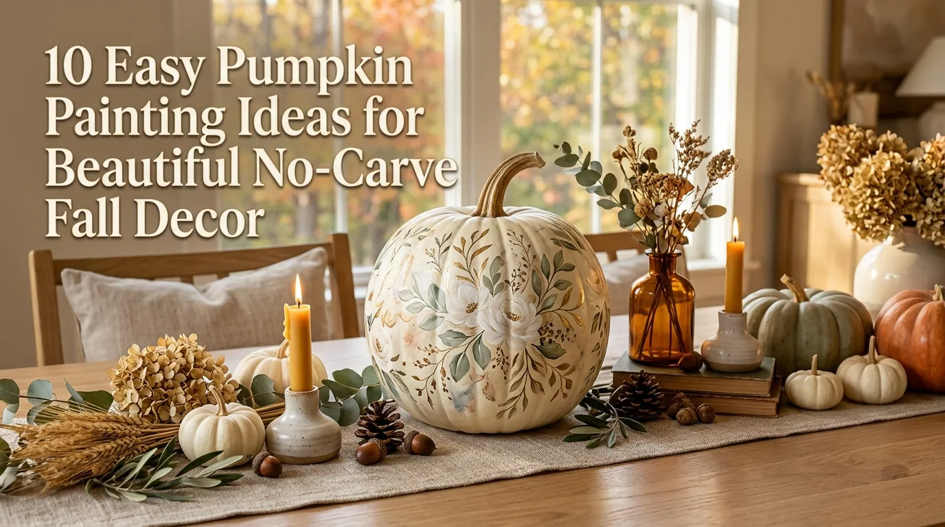 10 Easy Pumpkin Painting Ideas for Beautiful No-Carve Fall Decor