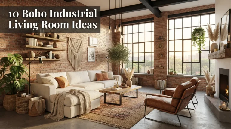 10 Boho Industrial Living Room Ideas