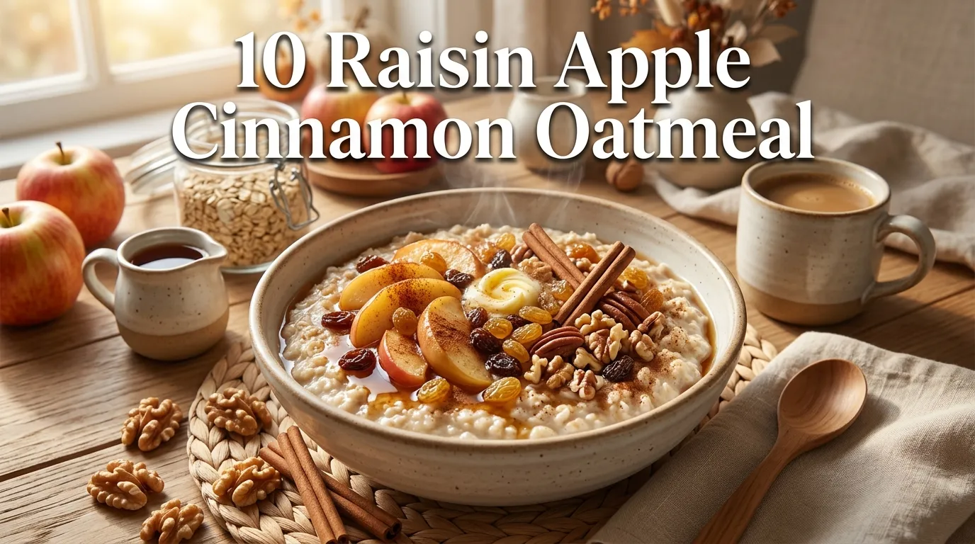 10 Raisin Apple Cinnamon Oatmeal