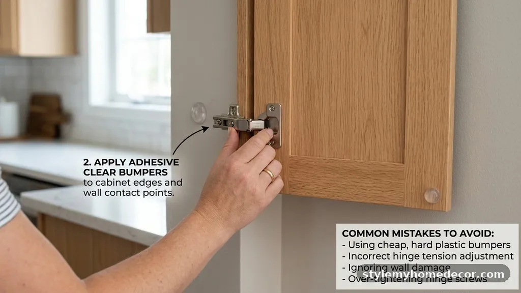 Common Mistakes to Avoid - How to Stop Kitchen Cabinet Doors from Banging into Adjacent Walls