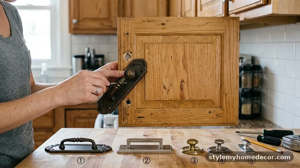 Comparing Hardware Solutions - How to Install Backplates on Cabinets to Hide Old Mismatched Holes