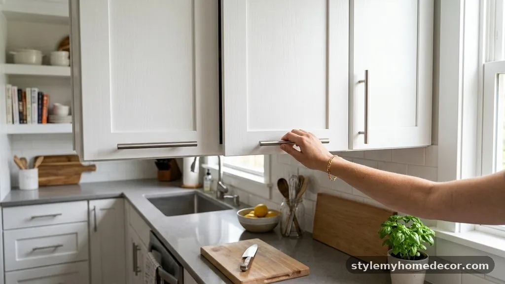 Consistency Across the Kitchen Layout - Horizontal vs Vertical Pulls on Upper Cabinets: Which Is More Ergonomic?