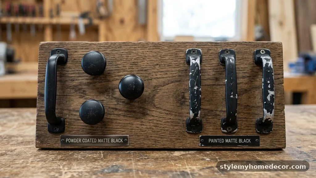 Does Matte Black Hardware Chip Over Time? (Powder Coated vs Painted)