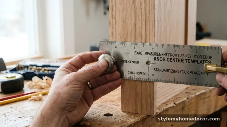 Exact Measurement from Cabinet Door Edge to Knob Center (Templates)