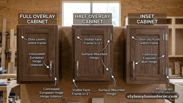 Full Overlay vs Half Overlay vs Inset Cabinets: Hardware Differences