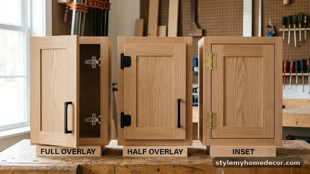 Hardware Compatibility and Hinge Types - Full Overlay vs Half Overlay vs Inset Cabinets: Hardware Differences