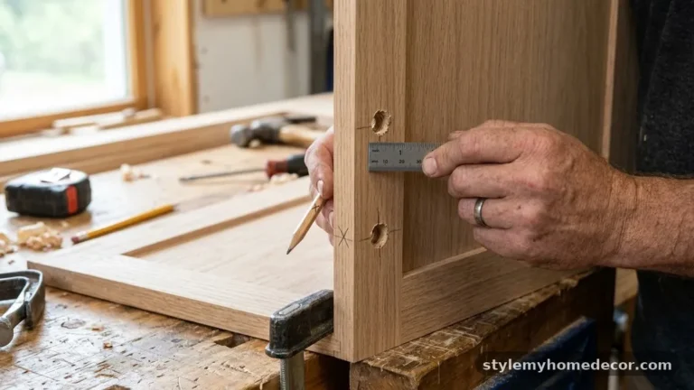 How to Fix Crooked Hardware Holes in Shaker Cabinet Doors
