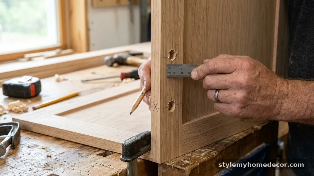 How to Fix Crooked Hardware Holes in Shaker Cabinet Doors