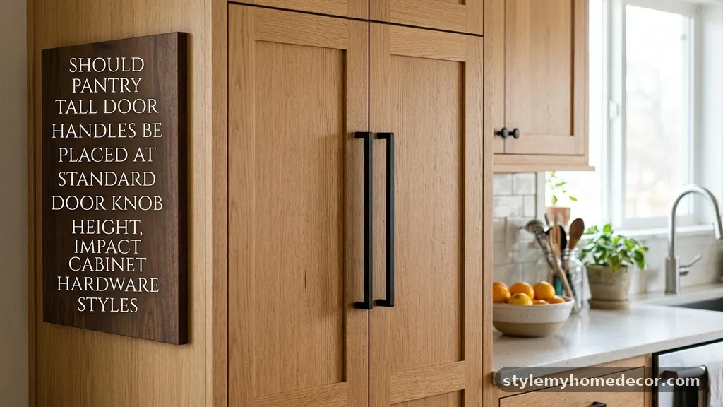 Impact of Cabinet Hardware Styles - Should Pantry Tall Door Handles Be Placed at Standard Door Knob Height?