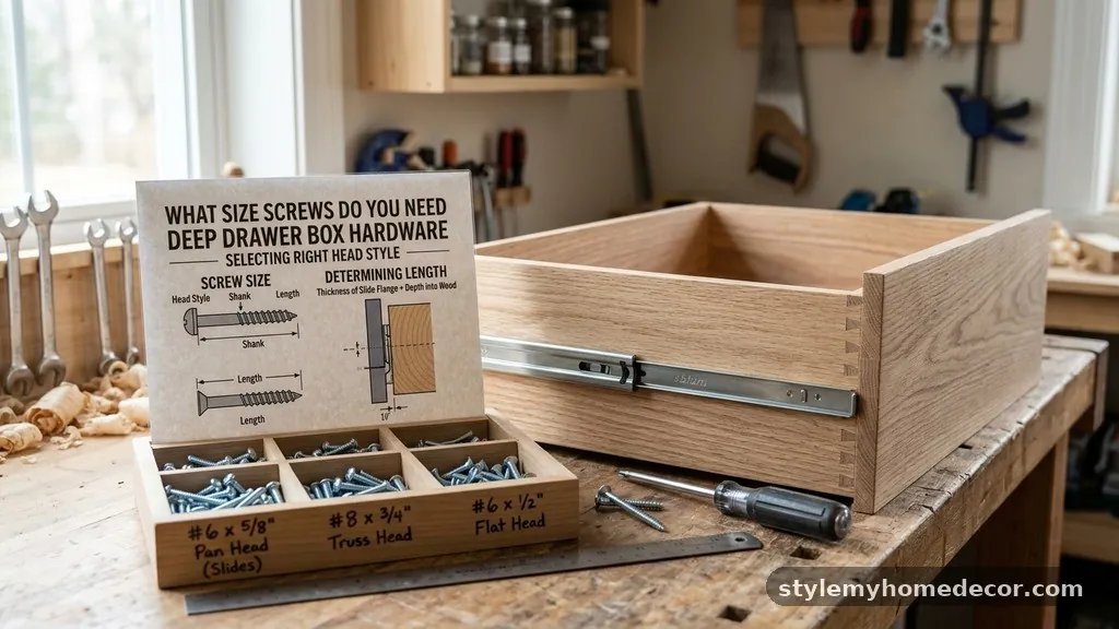 Selecting the Right Head Style - What Size Screws Do You Need for Deep Drawer Box Hardware?