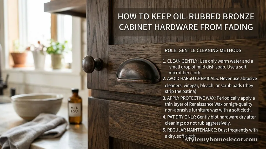 The Role of Gentle Cleaning Methods - How to Keep Oil-Rubbed Bronze Cabinet Hardware from Fading