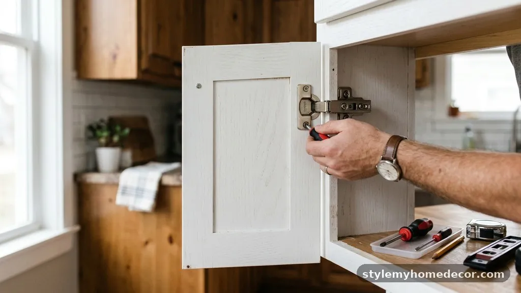Tools You Need for the Job - How to Adjust Sagging Kitchen Cabinet Hinges Using the 3 Adjustment Screws