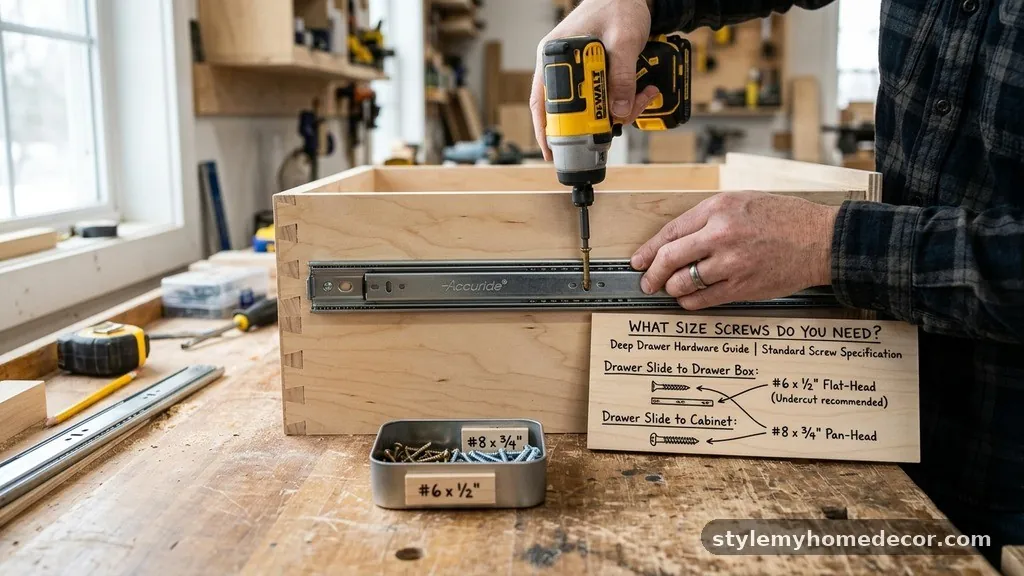 What Size Screws Do You Need for Deep Drawer Box Hardware?