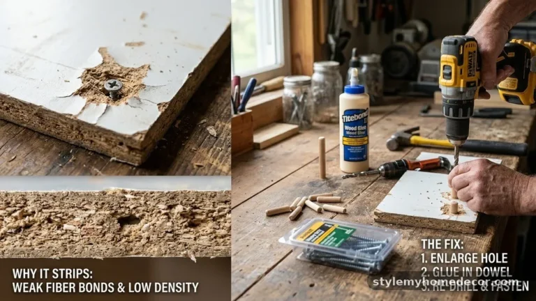 Why Do Cabinet Screws Strip Out of Particle Board and How to Fix It