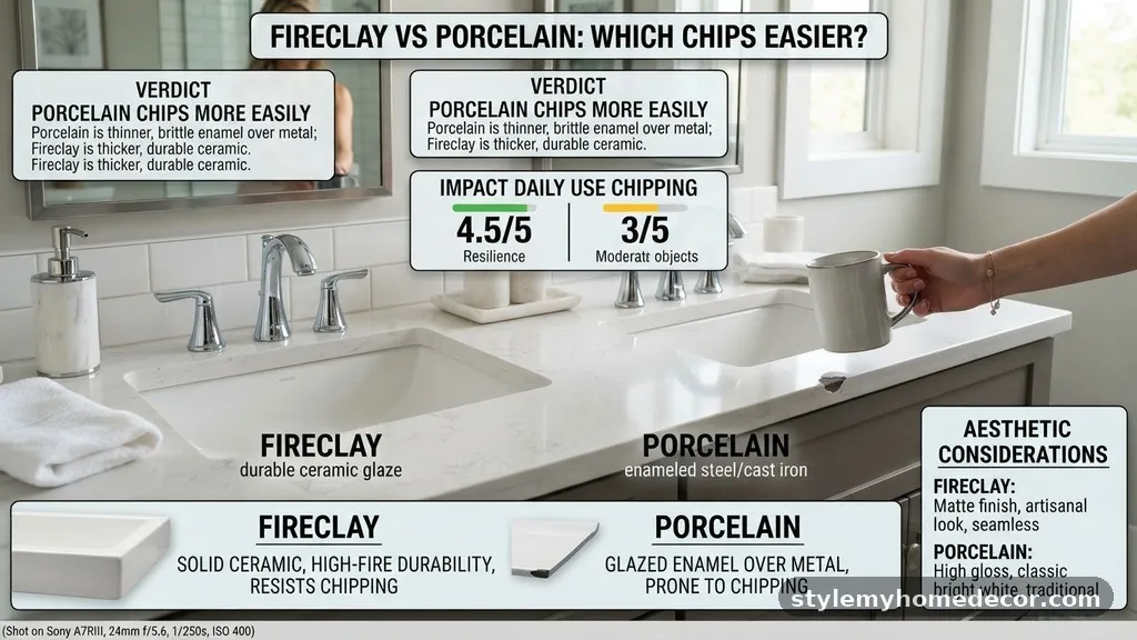 Common Myths About Ceramic and Fireclay - Fireclay vs Porcelain Bathroom Sinks: Which Chips Easier?