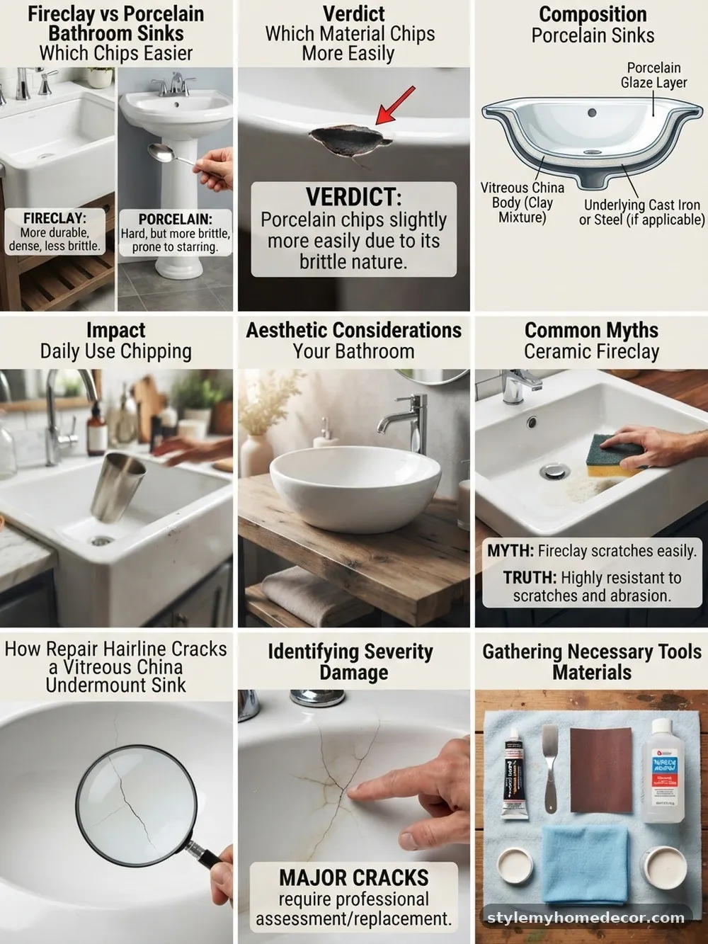 Gathering Necessary Tools and Materials - How to Repair Hairline Cracks in a Vitreous China Undermount Sink